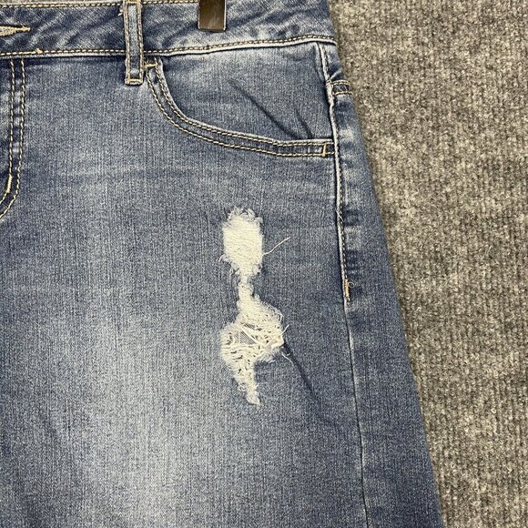 Altar’d State Shorts Womens 28 Blue Jeans Denim Cut Off Distressed Medium Wash - Picture 5 of 13